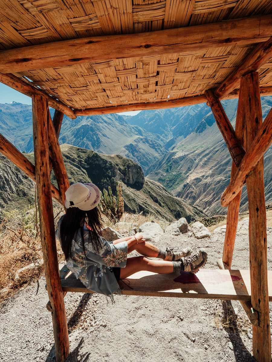 Taking a break during our Colca Canyon Trek