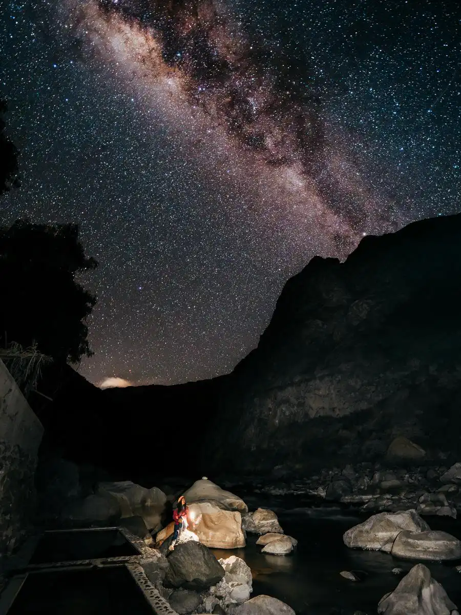 viewing the milky way during our Colca Canyon Trek without guide