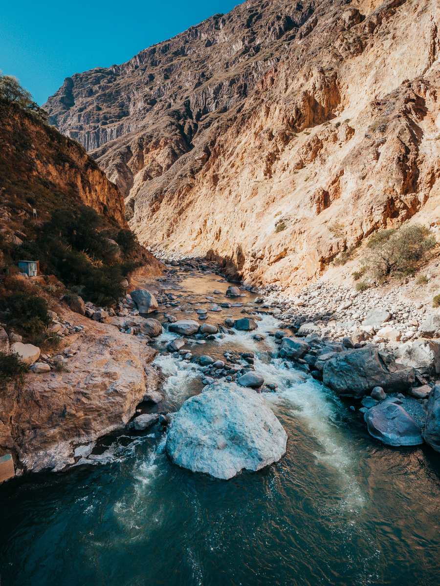 river crossing during Colca Canyon Trek