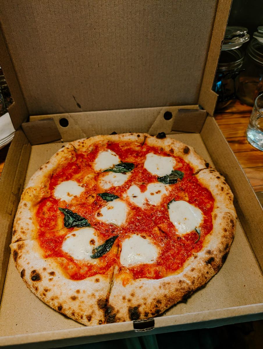 pizza at gin tasting