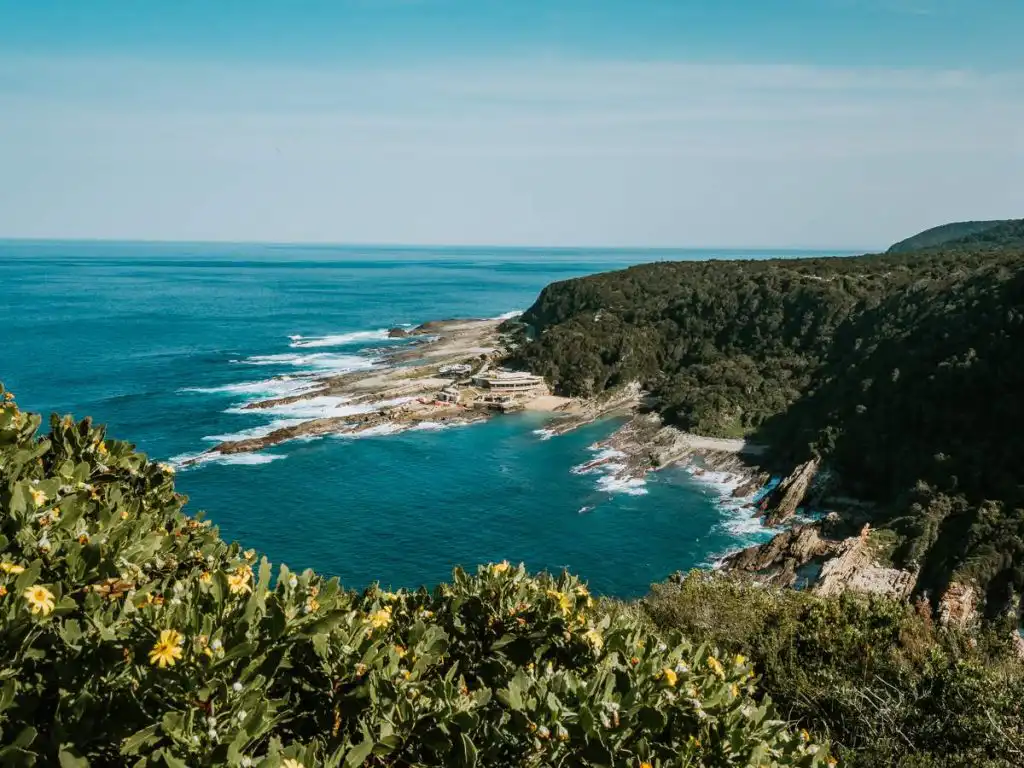 view of the coast at storms river mouth