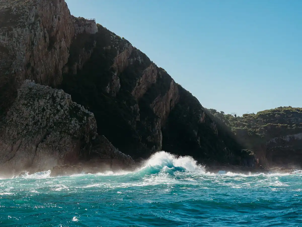 backdrop of south african coast in knysna