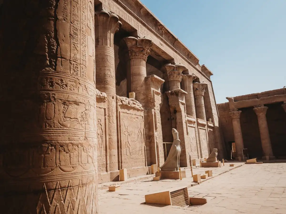 Egypt Temple Entrance with Horus