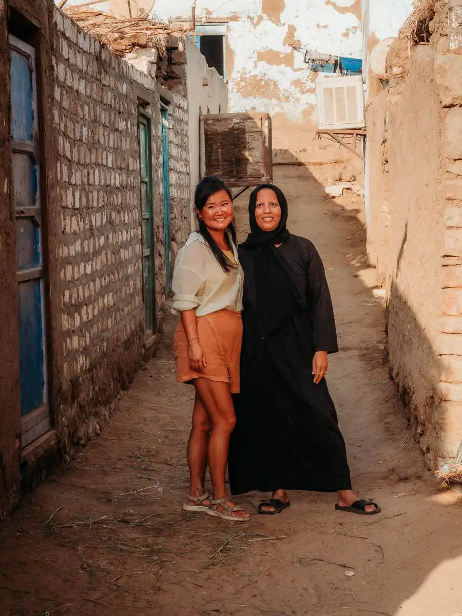 standing next to Nubian Woman