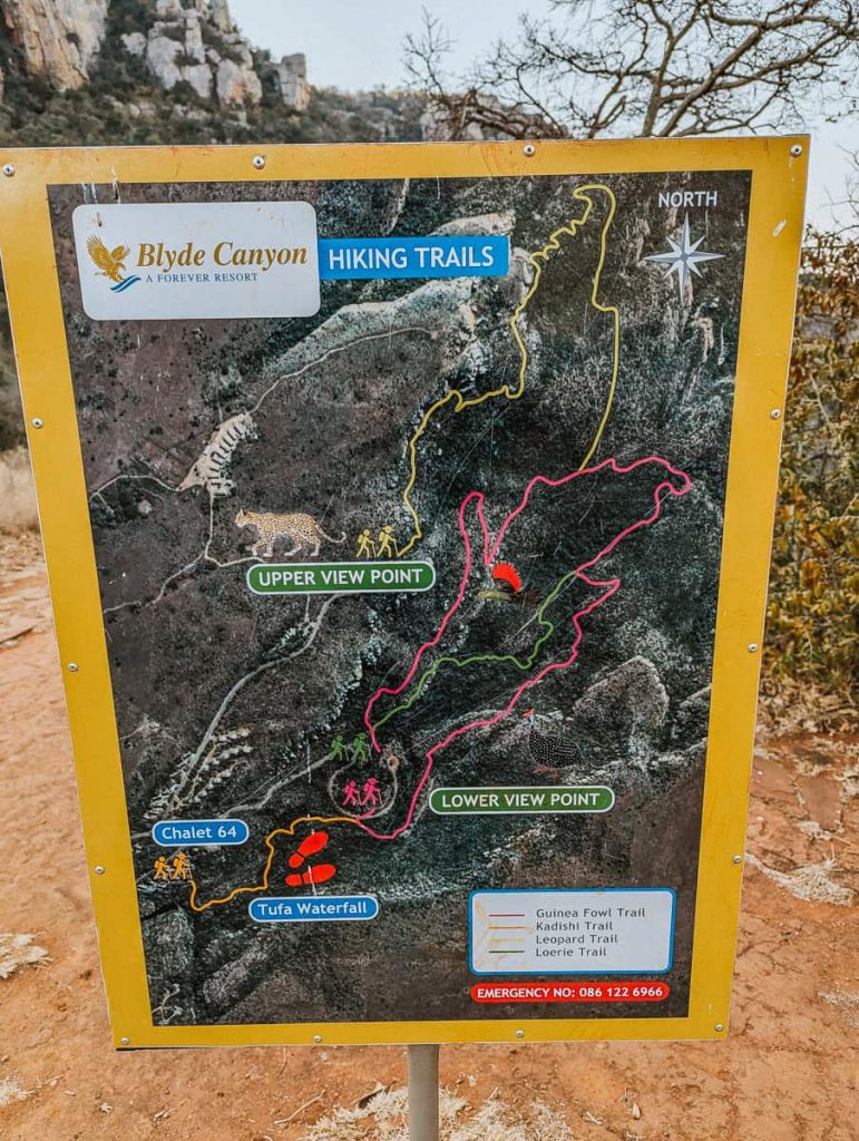 Blyde River canyon hiking trail map