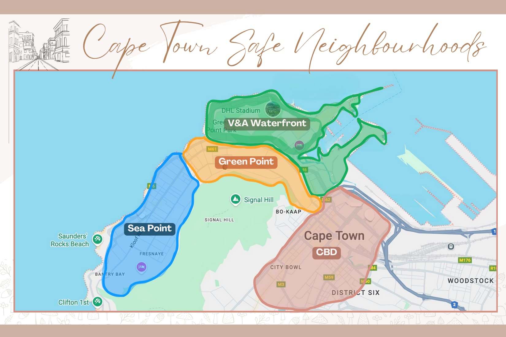 Cape Town safe neighbourhoods map