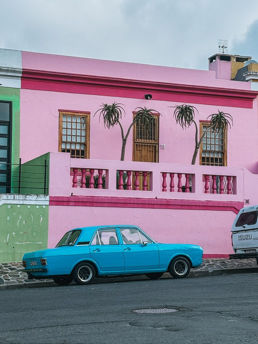pink wall in Bo-Kaap