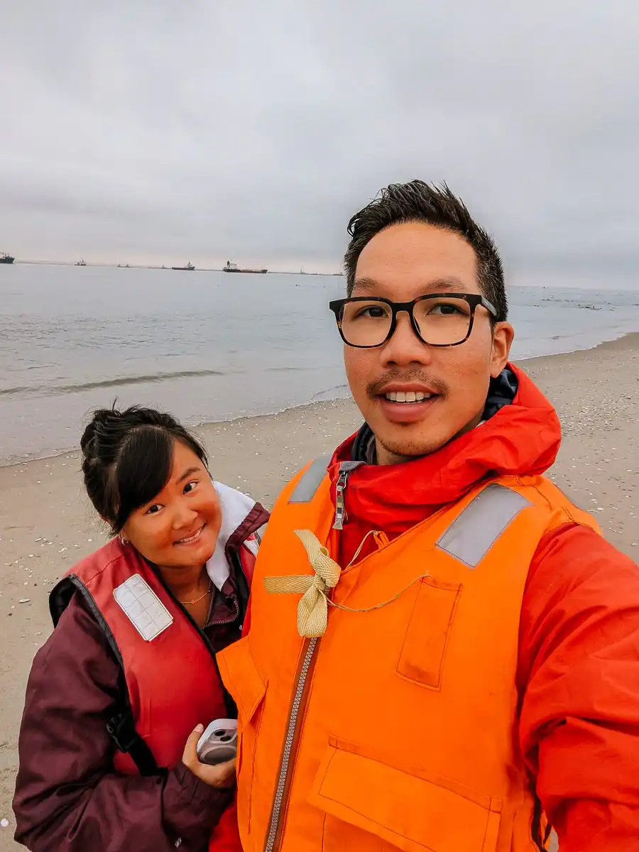 selfie before kayaking with seals in Swakopmund