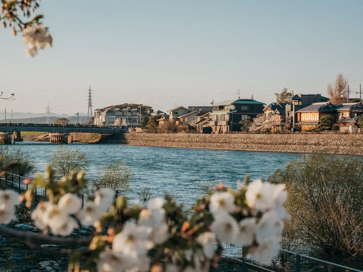 View of Uji from the river bank