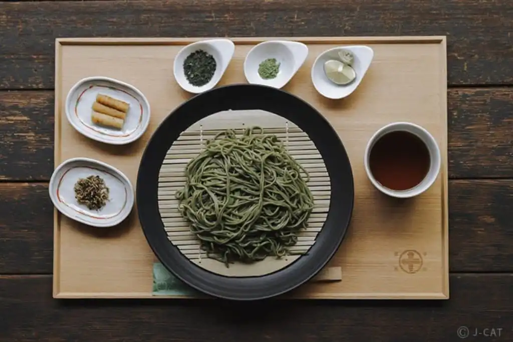 Matcha soba noodles