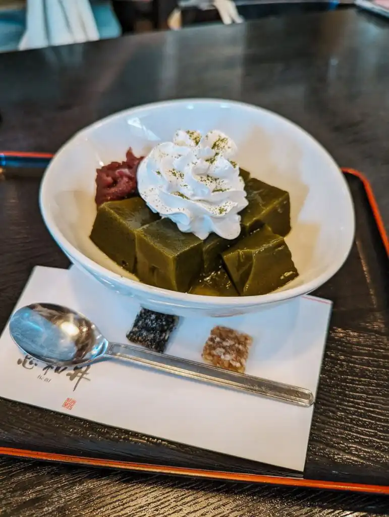 matcha dessert in Uji Japan