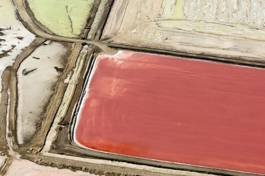 pink salt lakes in walvis bay