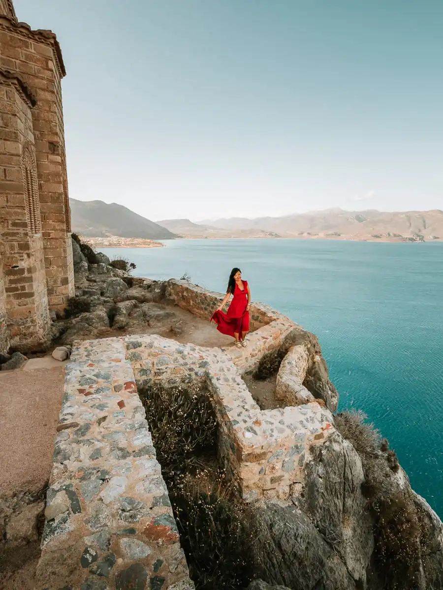 Standing next to Hagia Sophia in Monemvasia