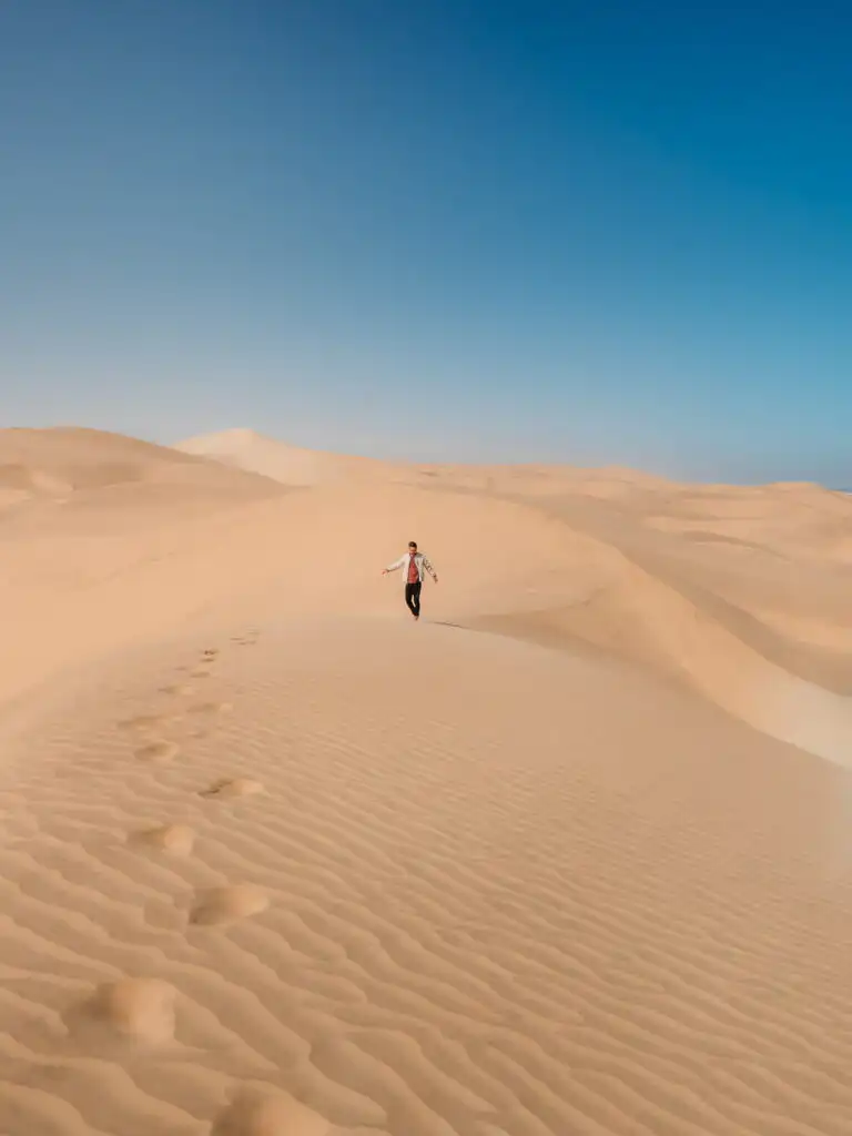 walking amongst the dunes in Sandwich Harbour
