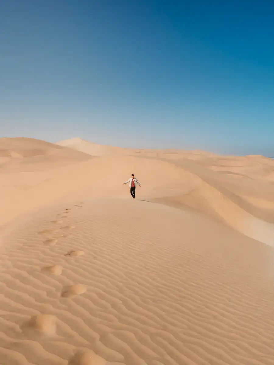walking amongst the dunes in Sandwich Harbour