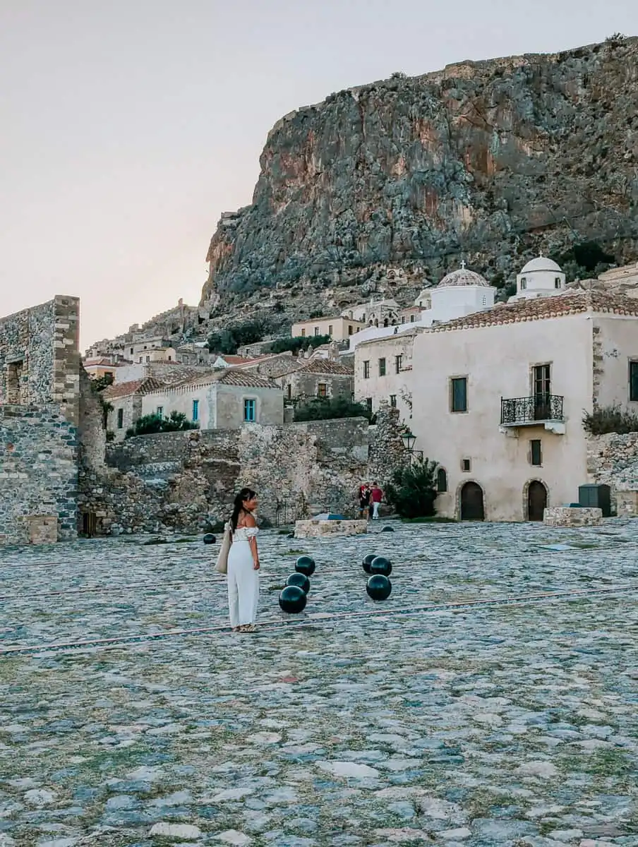 lower castle wall in Monemvasia