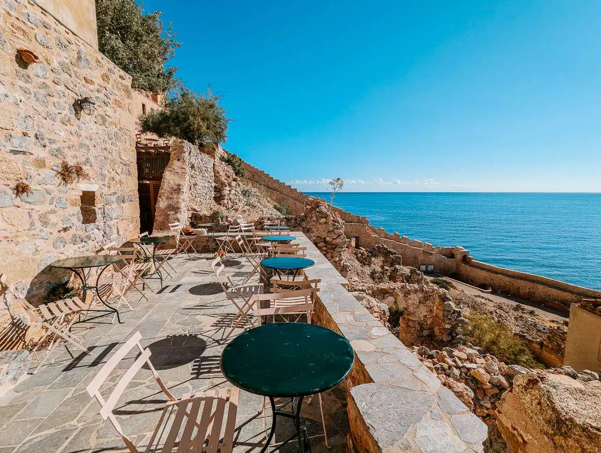 view in monemvasia terrace