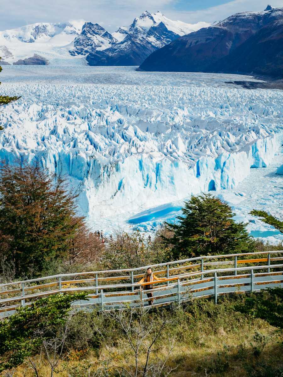 Perito Moreno glacier multiple levels of boardwalk