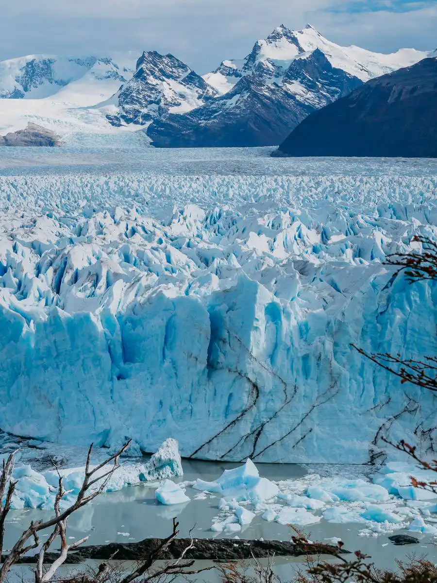 pattern of wall at perito moreno glacier