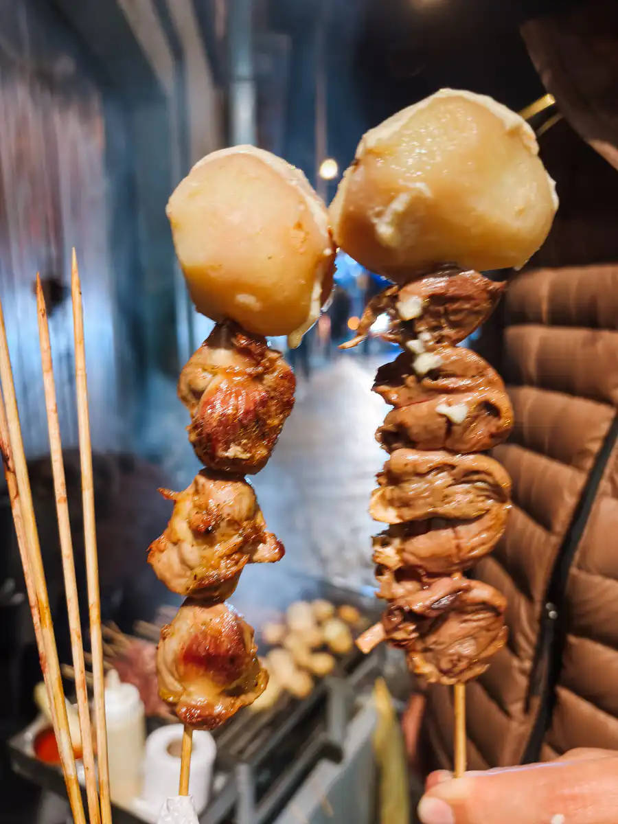 anticuchos street food in arequipa