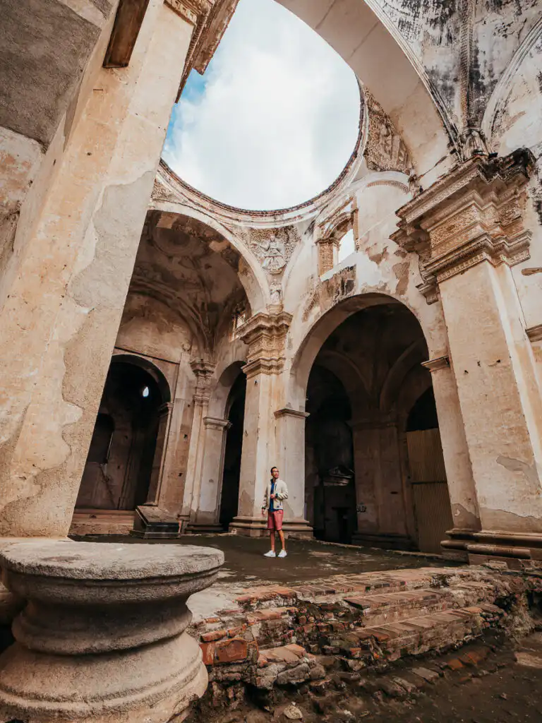 collapsed cathedral in Antigua Guatemala