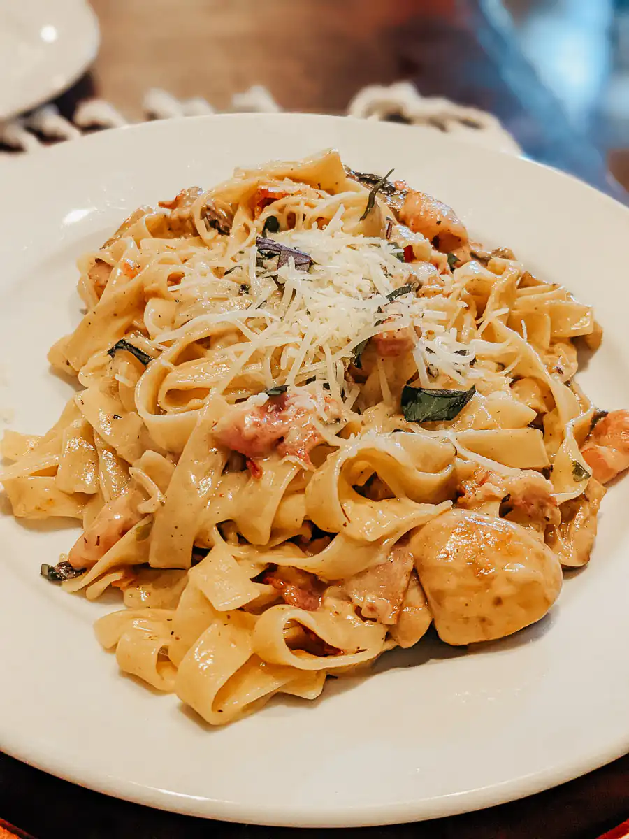 Italian meal at Flores