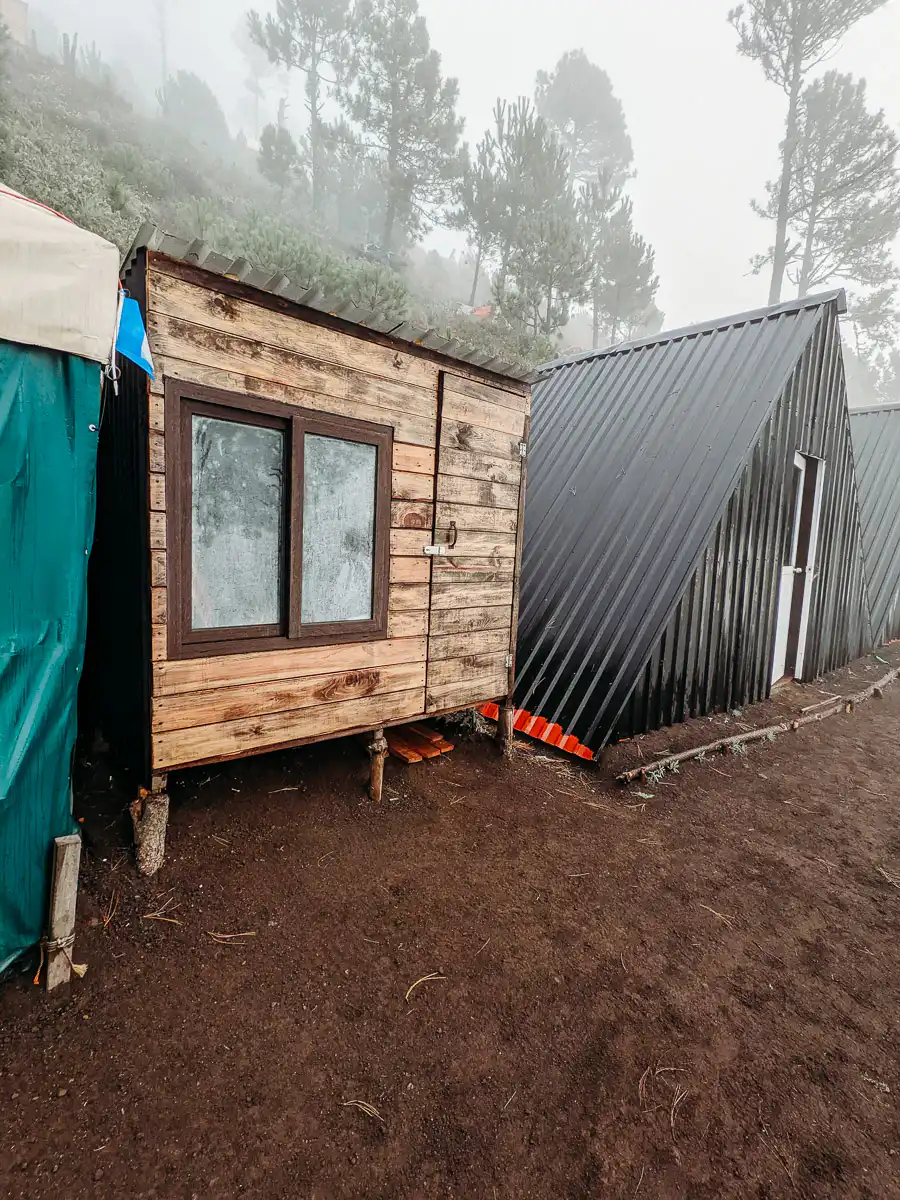 campsite in acatenango volcano in guatemala