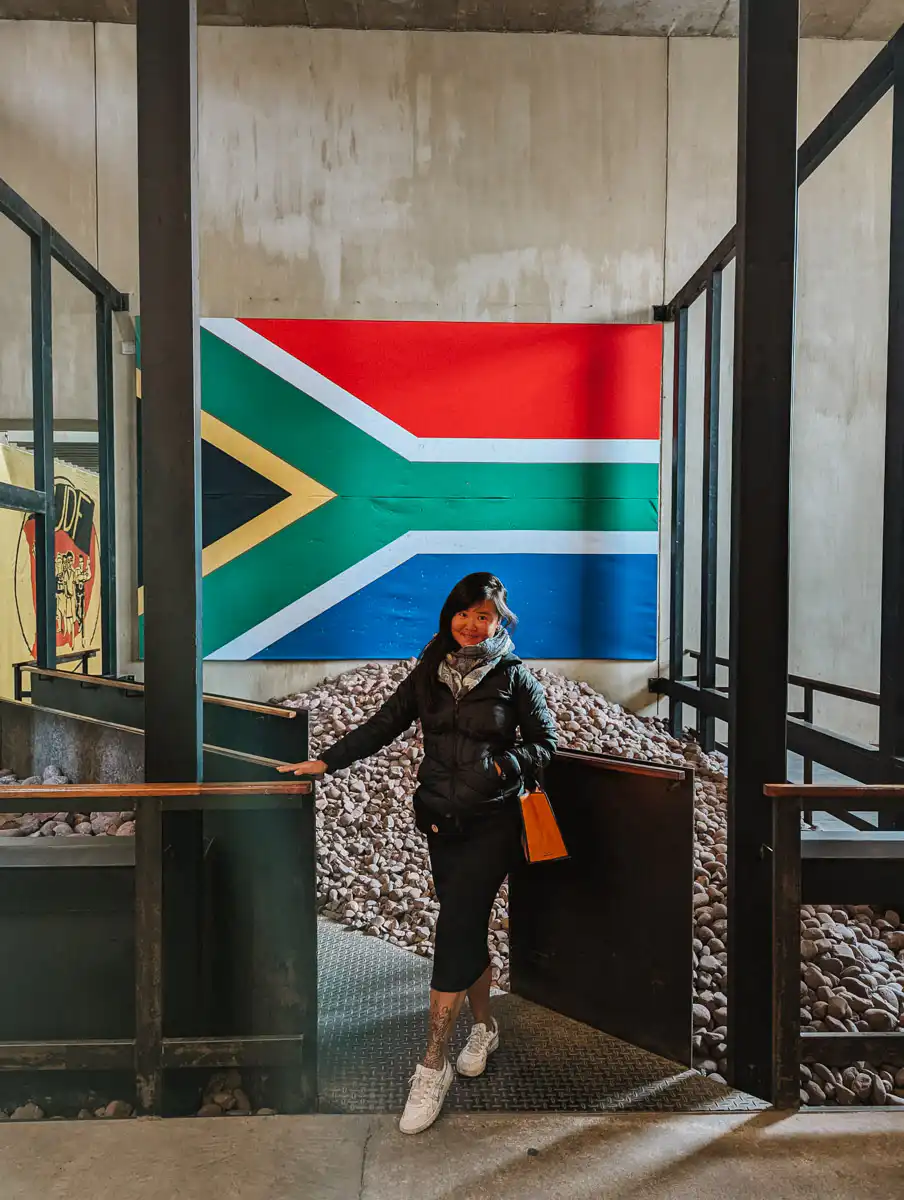 South africa flag at the apartheid museum