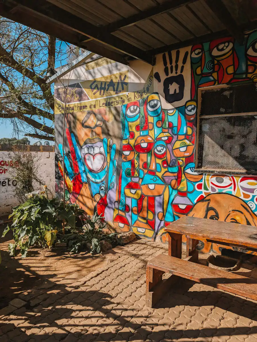 artwork on the wall in Soweto