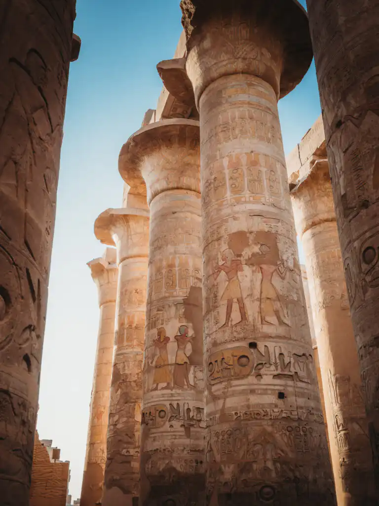 pillars at Karnak Temple