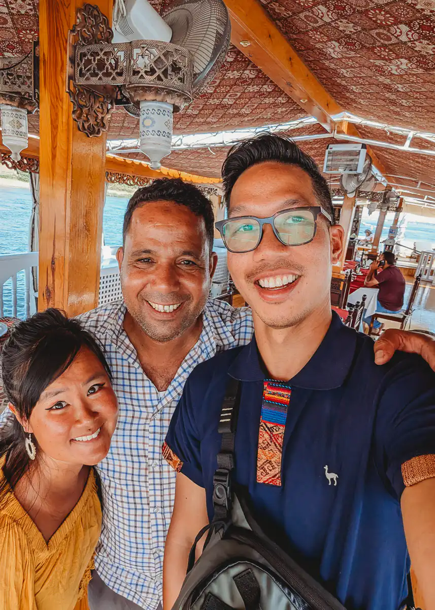 our guide and us in luxor