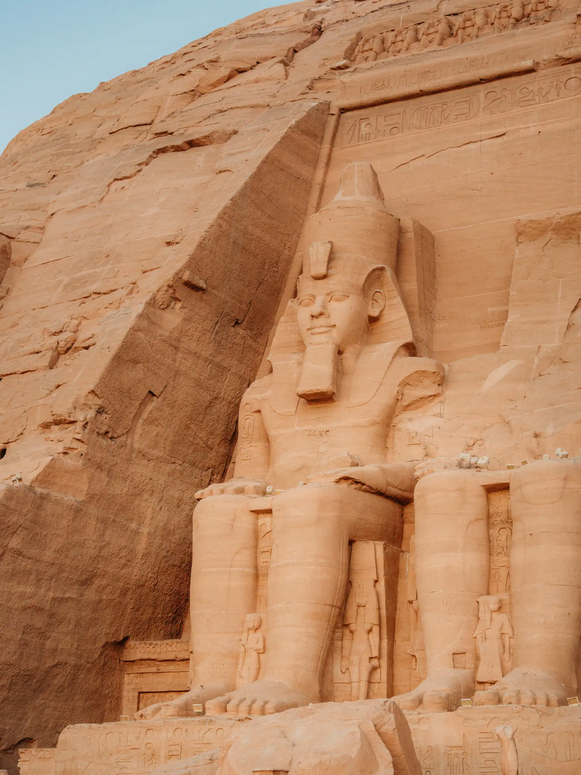 statue at abu simbel
