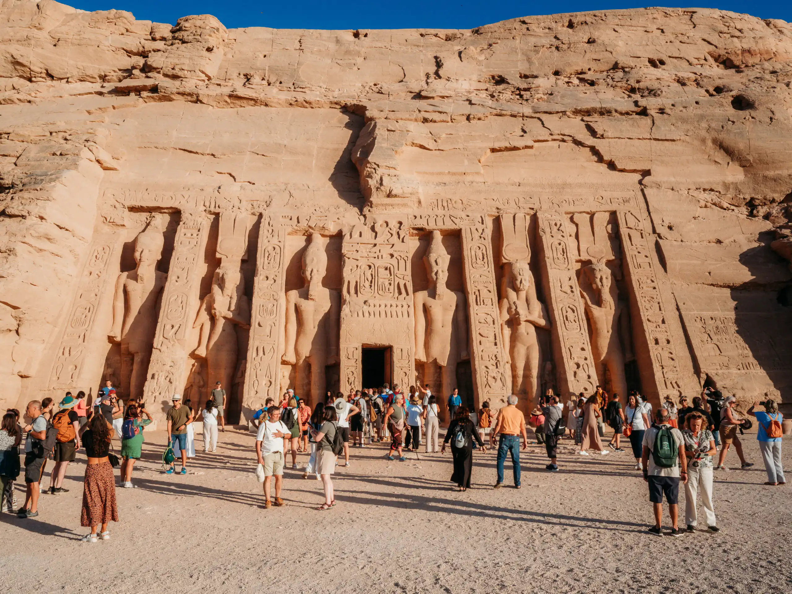 Temple of Nefertari at abu simbel temple site