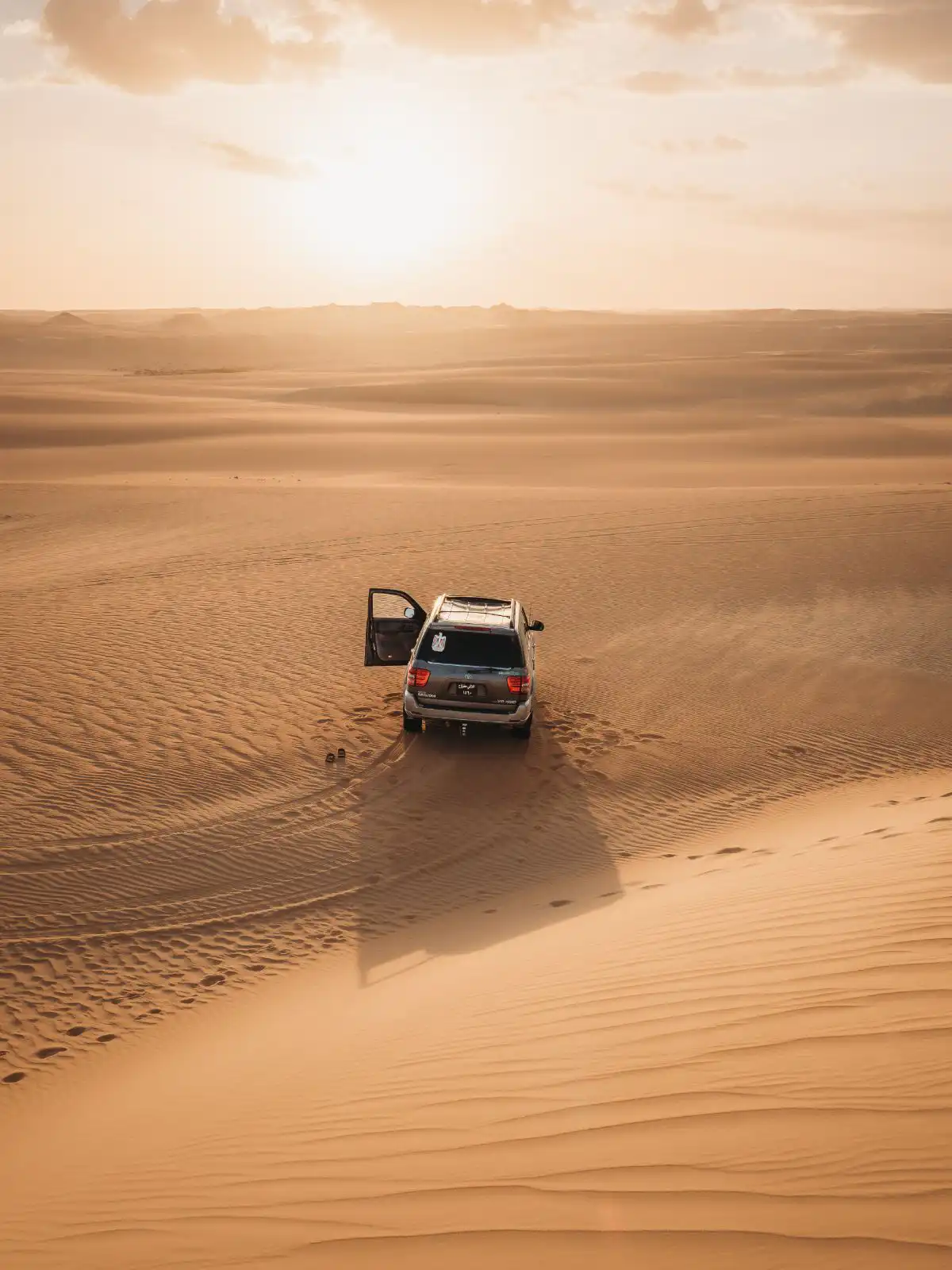 our jeep in the desert tour of Siwa