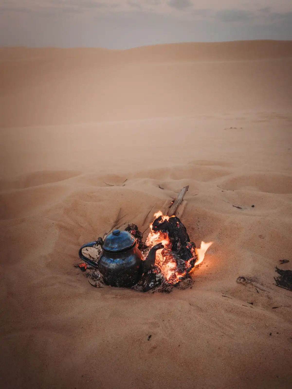 making tea in siwa
