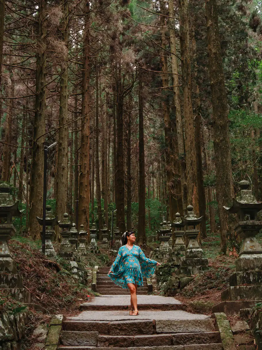 forest shrine in mount aso