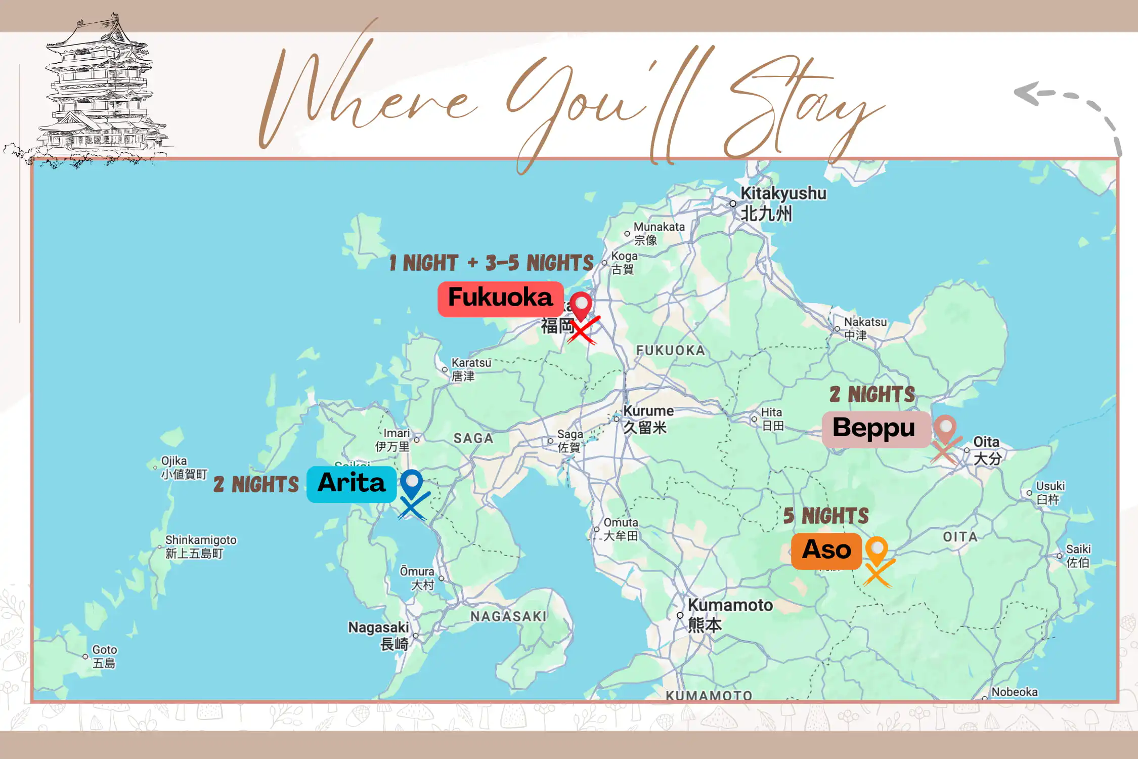 bases for your kyushu road trip