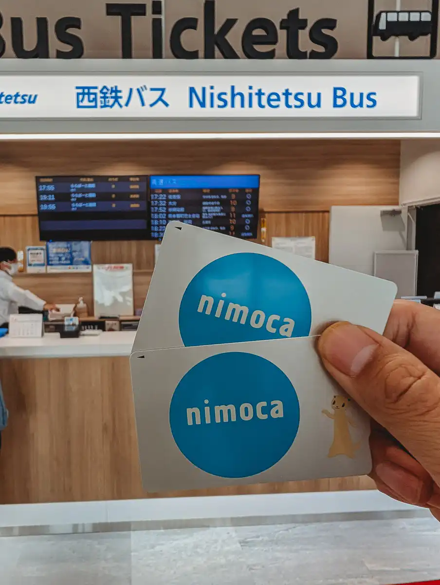 nimoca IC card in Fukuoka airport
