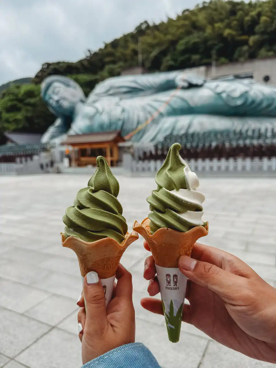 ice cream at nanzo in temple buddha