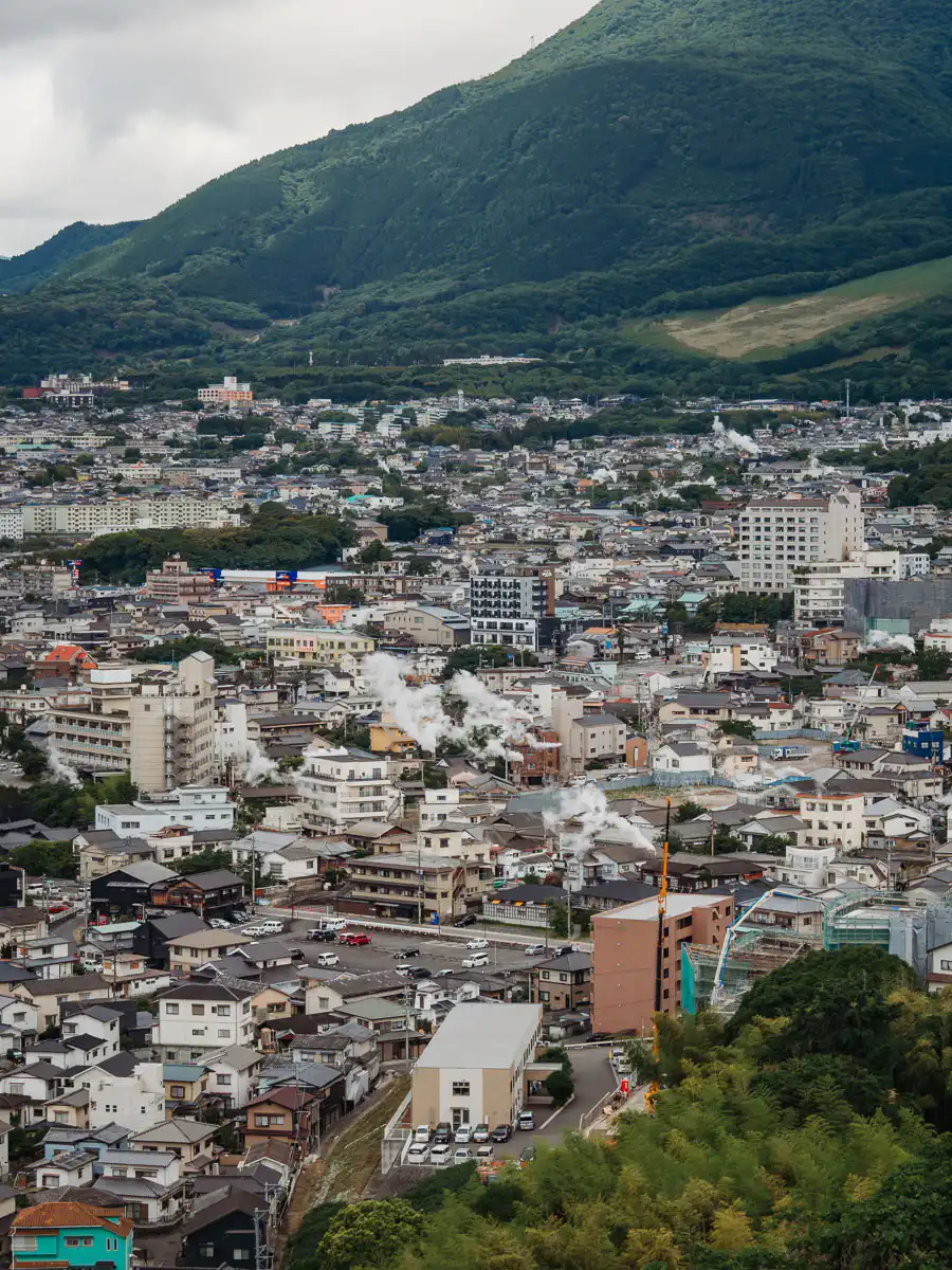 sky view of beppu town
