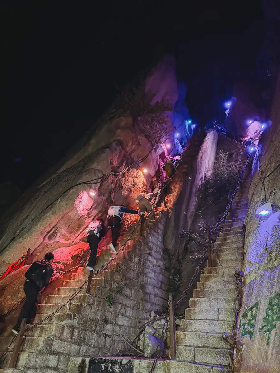 steep staircase in hua shan