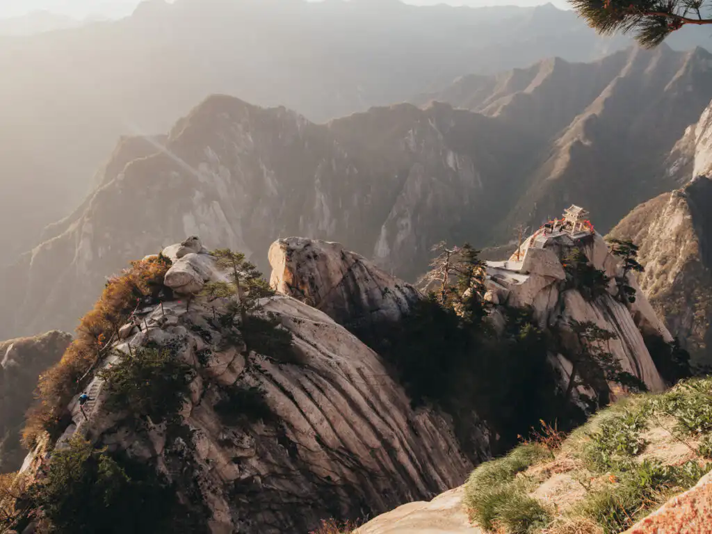 view of the chess pavillion in Hua Shan China