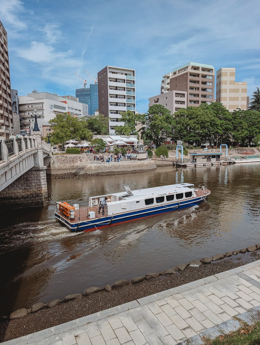 Aquanet ferry that takes you from hiroshima to miyajima
