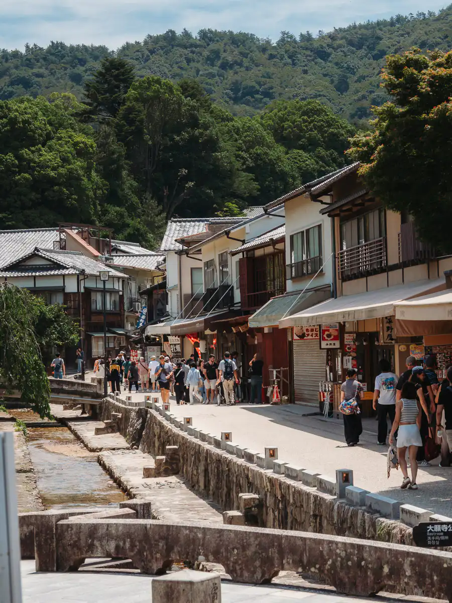downtown area on Miyajima island