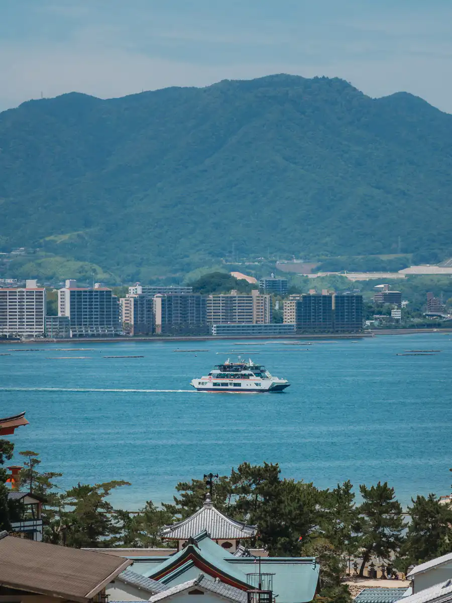 Ferry connecting Miyajima island to Miyajimaguchi