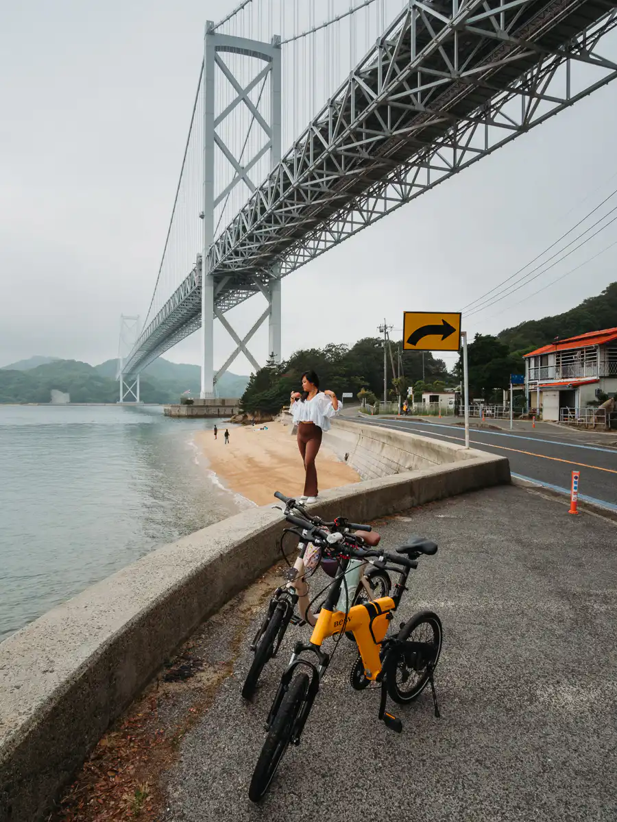 view of the bridges of Shimanami kaido